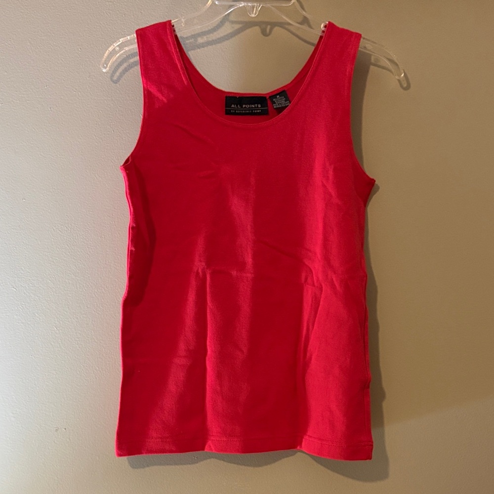 All Points Women's Red Scoop Neck Tank Top